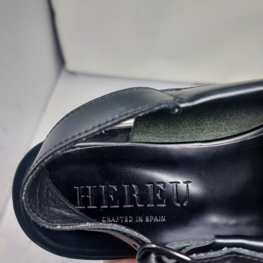 Hereu Black Raiger Heeled Sling Back Shoe - Picture 6 of 11